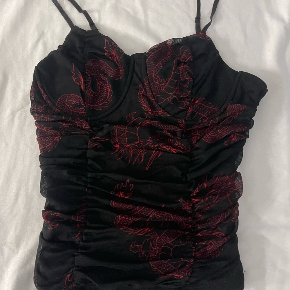 Dragon print top